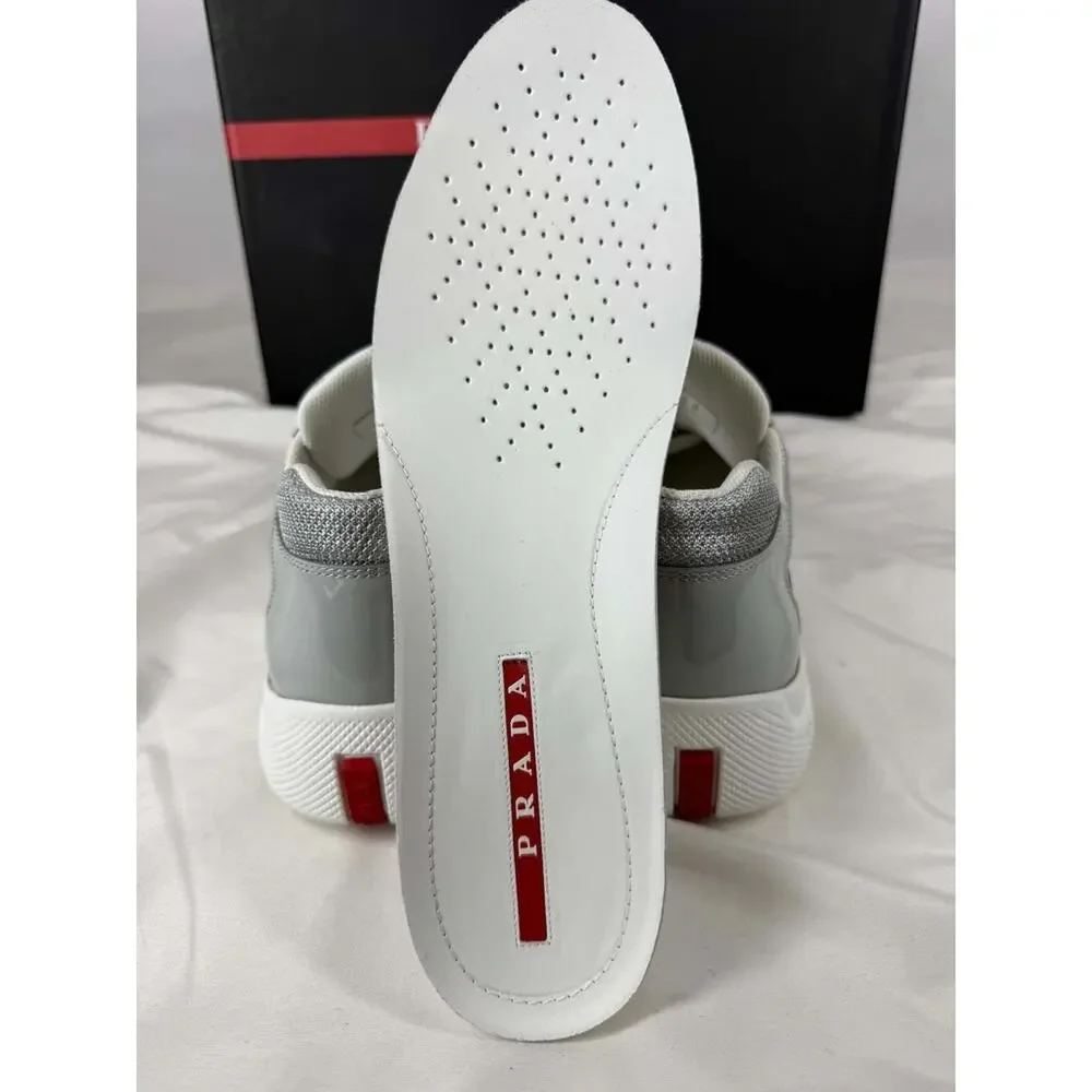 US Men's Size 10 Prada America Cup Silver in box SPB-JB 366785